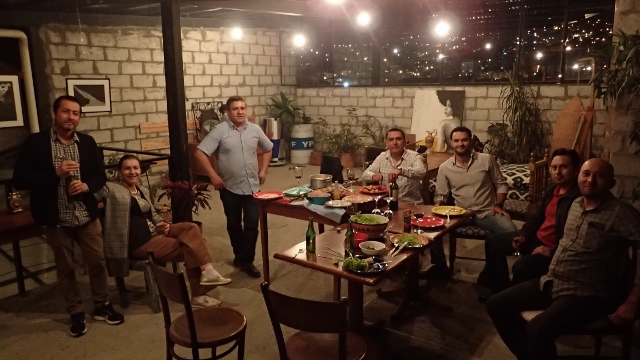 Abschieds Asado auf dem Dachgarten der Casa de Manuel